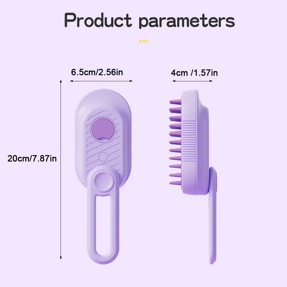 Steamy cat/dog grooming comb